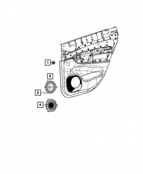 Speaker rear left Jeep Grand Cherokee WK2 11-21