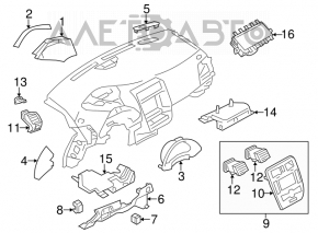 Left side trim for Nissan Leaf 11-12