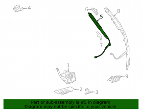 Right tailgate shock absorber for Lexus RZ 23-26 with contactless opening