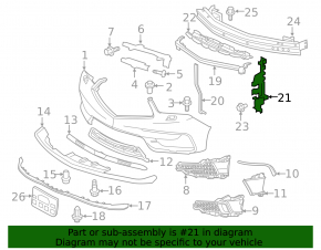 Left radiator deflector Acura MDX 17-20 3.0 hybrid