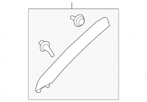 Front pillar trim upper right Nissan Rogue 14-20 gray, scratch