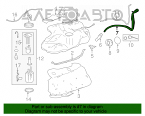 Toyota Highlander 14-16 fuel filler neck without filter