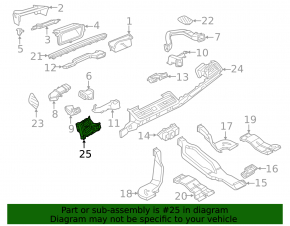 Air duct deflector with trim left Audi Q5 80A 21-24