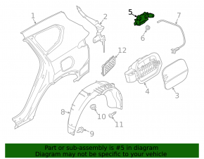 Fuel filler flap lock Hyundai Santa FE 19-
