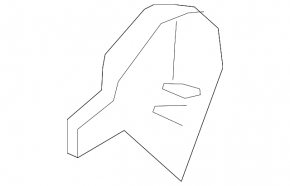 Driver's seat side cover, right, Honda CRV 23-26, black, scratches