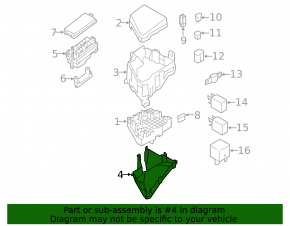 Subaru Forester 19-SK underhood fuse box housing lower part