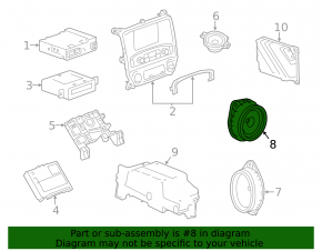 Speaker door rear right GMC Terrain 18- Bose