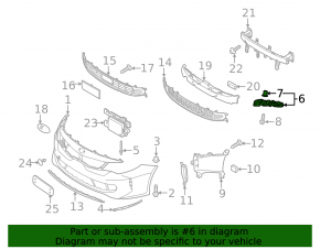 Front bumper mount left Kia Optima 16-20