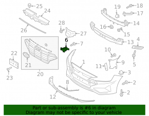 Radiator grill bracket right Hyundai Elantra AD 19-20