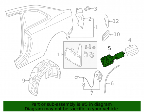 Fuel filler flap housing for the Audi A5 17-25