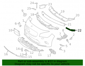 Front amplifier bracket left Mercedes GLA 14-20