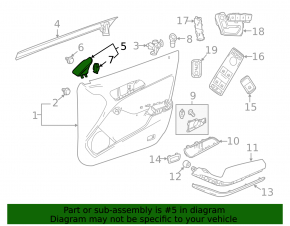 Side mirror plug front right Mercedes CLA 14-19 with tweeter