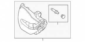 Front right caliper Ford C-max MK2 13-18 rusty