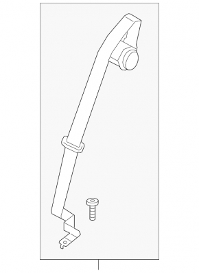 Rear center seat belt for Ford Fusion mk5 13-16 beige