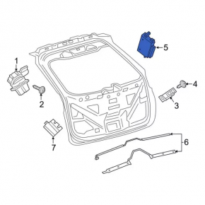 Ford Edge 19-24 Foot Trunk Opening Sensor Assembly, Crack in Mount