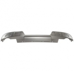 Ford Explorer 20-21 rear bumper lower trim, gray, 2-pipe, XLT, torn, scratches, crack in mount