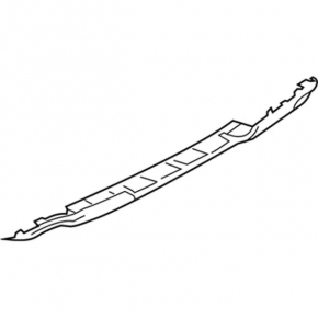 Ford Explorer 20-21 rear bumper lower trim, gray, 2-pipe, XLT, torn, scratches, crack in mount