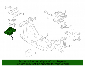 Left engine mount for Land Rover Range Rover 13-21 5.0