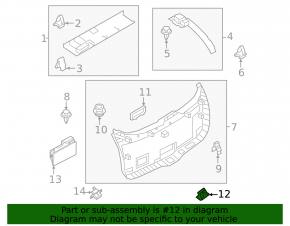 Mazda CX-50 23-25 black inner trunk handle