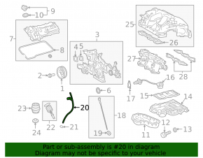 Toyota Highlander Oil Dipstick Housing 20-22 3.5