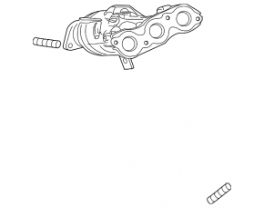 Catalytic converter lower Mitsubishi Outlander 14-20 3.0