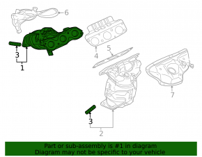 Catalytic converter lower Mitsubishi Outlander 14-20 3.0