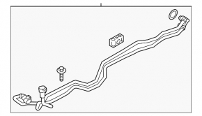 Cooling pipes of automatic transmission BMW X3 F25 13-17 2.0T