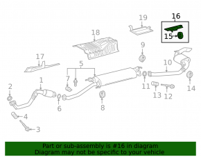 Rear muffler bracket for Lexus NX300h 15-21