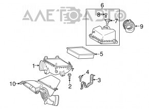 Air filter housing lower part Toyota Highlander 14-19 2.7