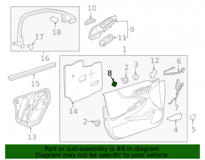 Front left door lock button Chevrolet Malibu 16-