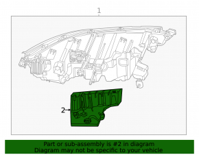 Left headlight mount Infiniti QX60 22-26