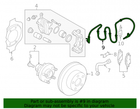 Front left ABS sensor for Infiniti FX35 QX70 09-10