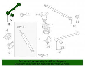 Rear left transverse control arm Lexus GX550 24-26