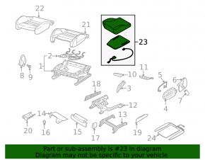 Audi Q7 4L 10-15 passenger presence sensor without foam