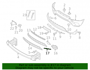 Front bumper molding left BMW X5 E70 11-13 rest SIGNEDA