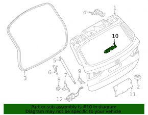 Rear wiper linkage bracket BMW X1 F48 16-22 with weight