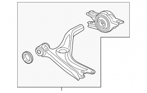 Lower front left control arm for Honda Civic X FC 16-21