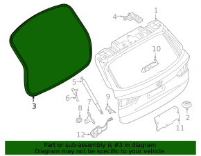 Rubber seal for trunk door BMW X1 F48 16-22