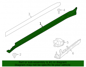 Threshold right BMW X7 G07 19-22 structure