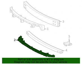 Front Bumper Absorber Lower Toyota Sienna 21-25