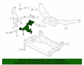 Lower control arm front left Infiniti Q50 14-20 3.0T, 3.5, 3.7 RWD torn silent blocks