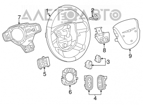 Steering wheel control buttons left Chrysler 200 11-14