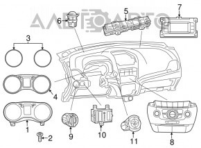 Instrument cluster Dodge Journey 11- 117k