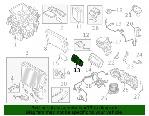 Bare heater housing for BMW X5 G05 19-24 with 2-zone control