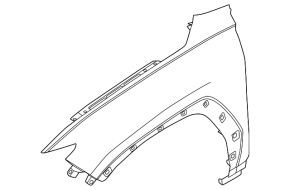 Front left fender Hyundai Tucson 22-25 2.5 USA