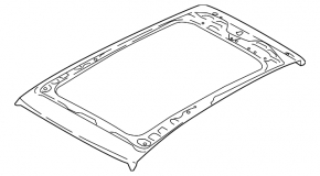 Metal roof for Audi Q5 80A 18-24 with panoramic windows, on the body