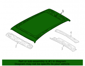 Metal roof Audi Q5 80A 18-24 for panorama, sawed off