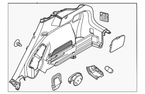Arch trim right Kia Niro 23- HEV black under the pocket