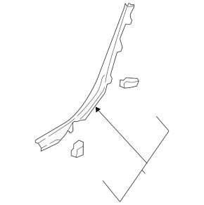 Audi A4 B9 17-25 grey inner rear left door sill trim