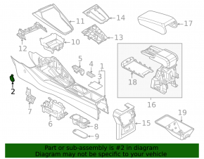 Left center console plug for Audi A3 22-26, black